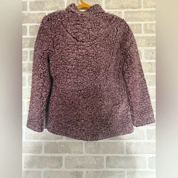 CoffeeShop Purple and White Sherpa Jacket - Picture 4 of 4